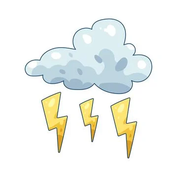 Thunder cloud Stock Illustration