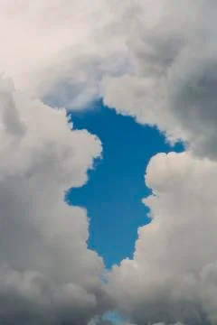 Thunder Clouds with Blue Sky Stock Photos