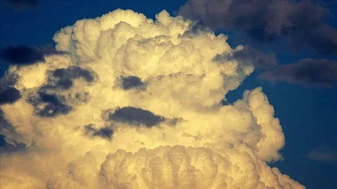 Thunder Clouds Form in The Atmosphere at Sunset - Time Lapse Stock-Footage 71549994