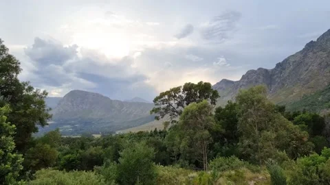 Thunder Clouds Gathering Over Mountains Stock Footage 168944983