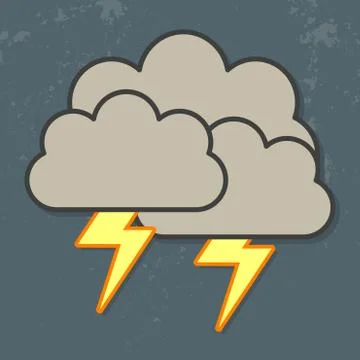 Thunder Clouds Stock Illustration