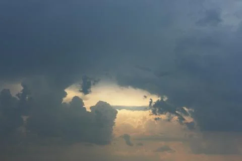Thunder clouds in the June Foto stock