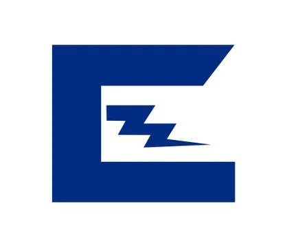 Thunder E letter logo 库存插图