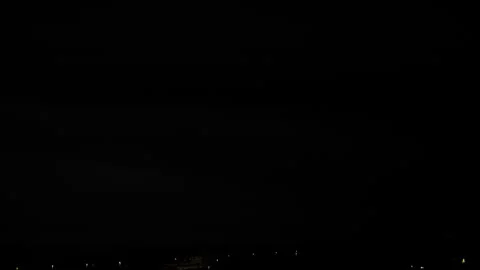 Thunder Falling Into The Sea At Night Stock Footage 289900117