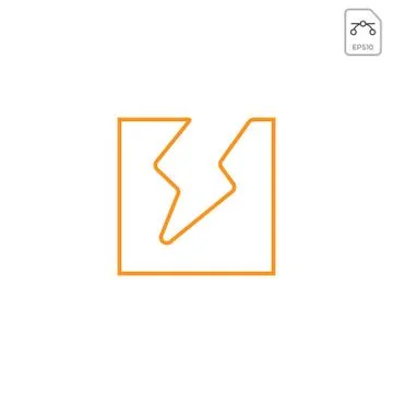 Thunder flash logo icon abstract design vector isolated Stock Illustration