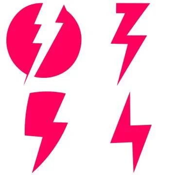 Thunder four rose set of pink arrows Stock-Illustration