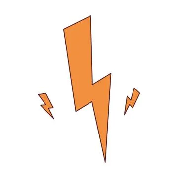 Thunder golden isolated icon vector illustration 스톡 일러스트