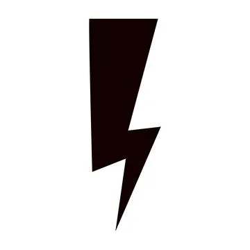 Thunder hand style comic energy flash. Drawn lightning bolt electric icon. Fl Stock Illustration