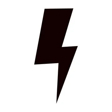 Thunder hand style comic energy flash. Drawn lightning bolt electric icon. Fl Stock Illustration