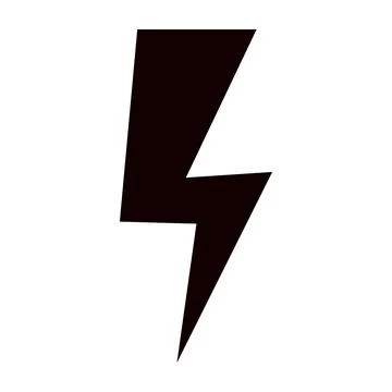 Thunder hand style comic energy flash. Drawn lightning bolt electric icon. Fl Stock Illustration