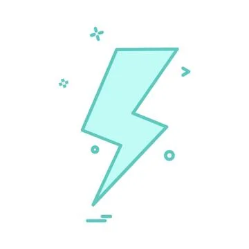 Thunder icon design vector Illustrazione stock