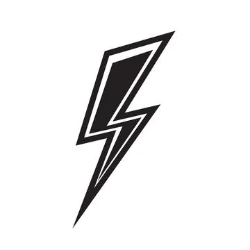 Thunder icon silhouette Stock Illustration