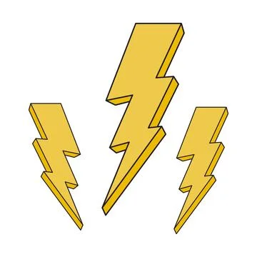 Thunder icon vector Stock Illustration