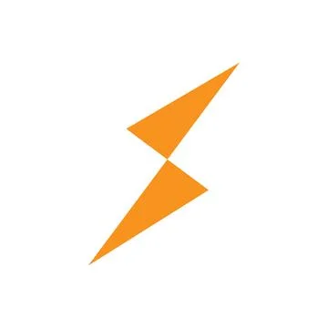 Thunder icon on white Stock Illustration