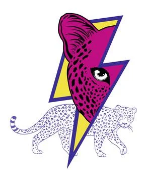 Thunder leopard Stock Illustration