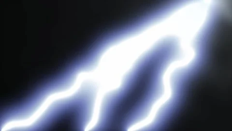 Thunder Light Storm with White Bolt Flashes for Horror Scenes on Black 4K Stock Footage 341771182