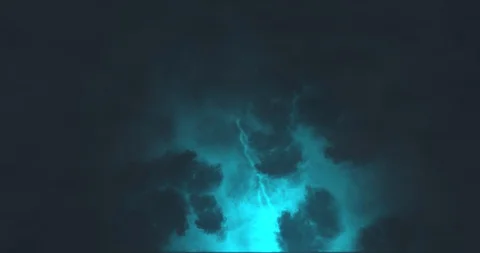 Thunder &amp; Lightning - Blue &amp; Pink Stock Footage 92169155