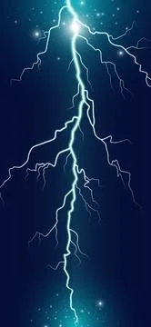 Thunder lightning smartphone wallpaper, background. Electric discharge. Static Stock Illustration