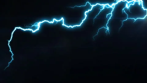 thunder lightning striking effect animat... | Stock Video | Pond5
