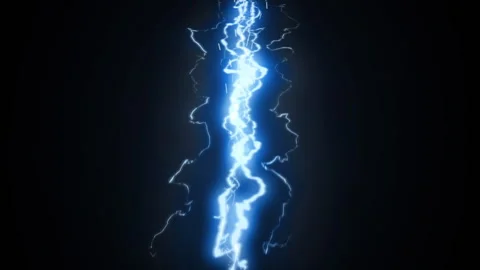 Thunder lightning striking effect animation Vídeos de archivo 148330058