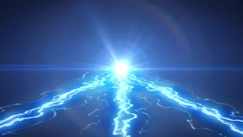 Thunder lightning striking effect animation Stock Footage 148330310