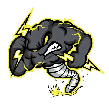 Thunder mascot logo design vector with modern illustration concept style fo.. Stock Illustration