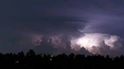 Thunder in the Moonlight Stock Footage 54714572