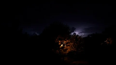 Thunder in the night Stock Footage 95526192