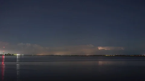 Thunder night in Mestre 库存影片 82267327