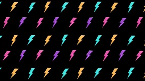 Thunder pattern background animation. Looping video Stock Footage 274440010