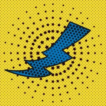 Thunder pop art design Stock Illustration