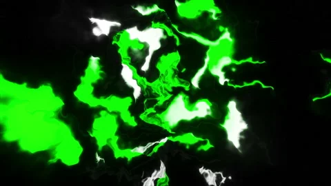 Thunder pulses in colored electrical lines. Motion. Abstract cloud of electric Stock Footage 224751815