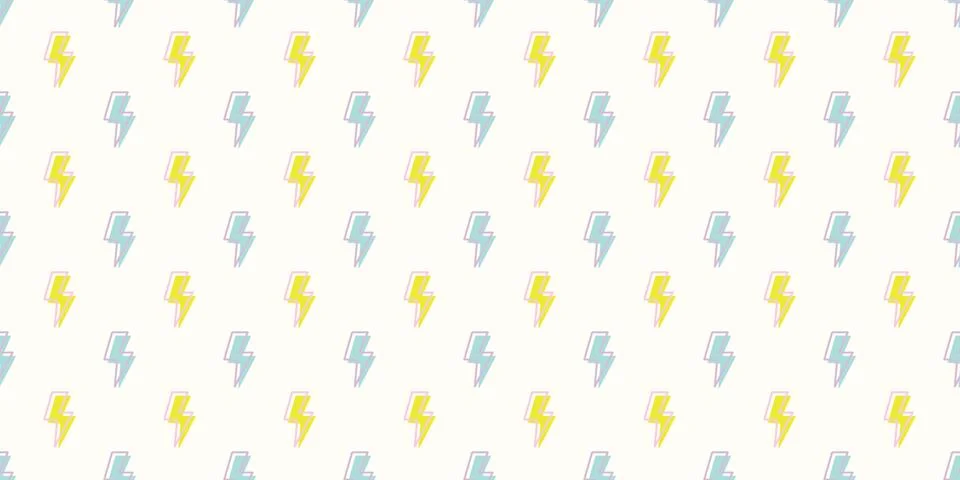 Thunder seamless pattern vector background Stock Illustration