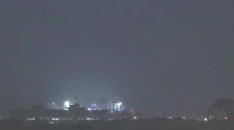 Thunder Sound &amp; Lightning Flushing Meadows Corona Park, NYC, New York City 動画素材 8558589