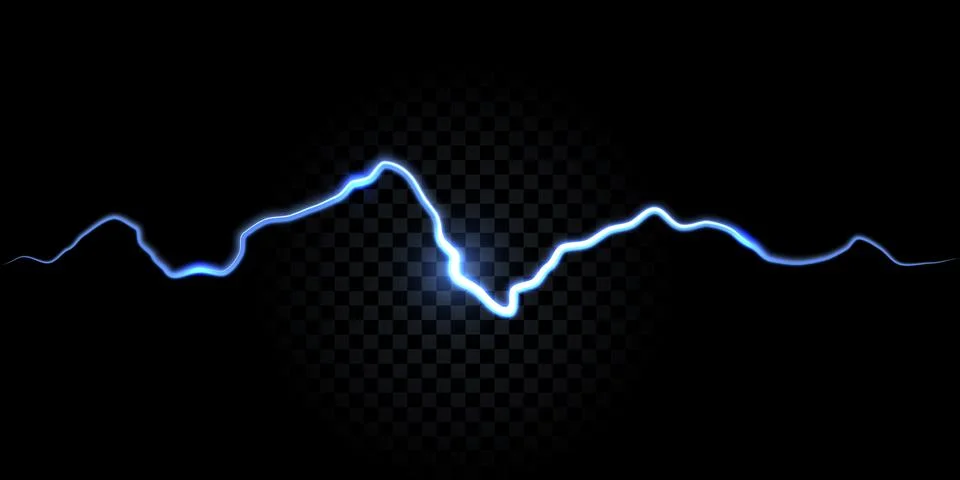 Thunder spark, electric flash vector background. Electricity thunderbolt whit Stock Illustration
