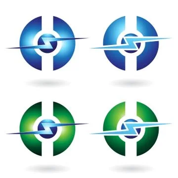 Thunder Sphere Abstract Icon Stock Illustration