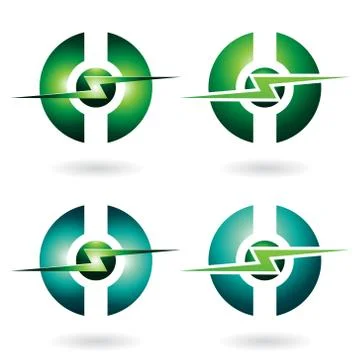 Thunder Sphere Abstract Icon Stock Illustration