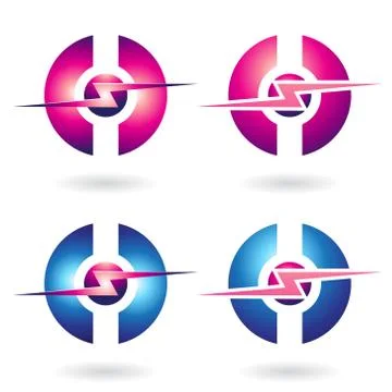 Thunder Sphere Abstract Icon Stock Illustration