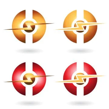 Thunder Sphere Abstract Icon Illustrazione stock