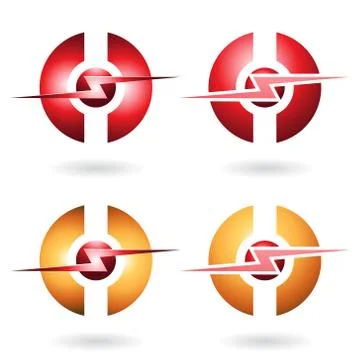 Thunder Sphere Abstract Icon Stock Illustration