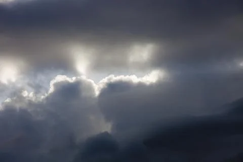 Thunder storm clouds over the Lake District, Cumbria, UK Foto stock