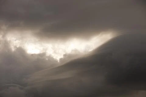 Thunder storm clouds over the Lake District, Cumbria, UK 스톡 사진