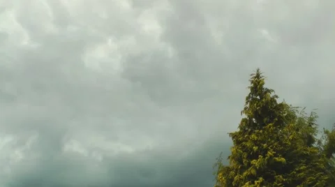 Thunder storm clouds passing (time lapse) Stock Footage 5503178
