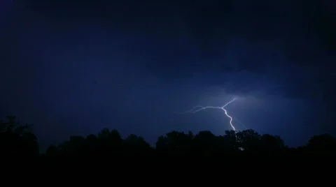 Thunder storm, lightning Stock Footage 643740