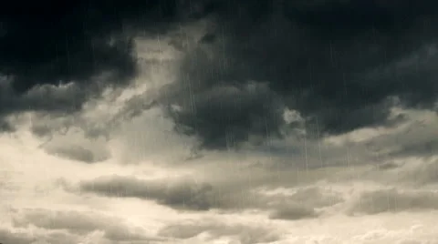 Thunder storm rain fall 5 Stock Footage 48601321