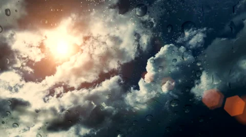 Thunder storm rain fall 8 Stock Footage 48601430