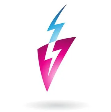 Thunder Strike Abstract Icon Illustrazione stock