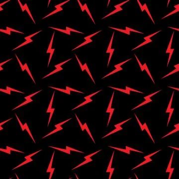 Thunder striking signs seamless pattern vector Illustrazione stock