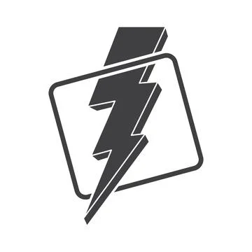 Thunder vector silhouette Stock-Illustration