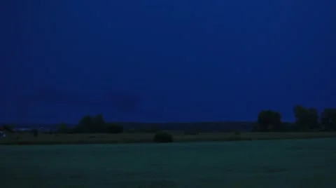 Thunder weather changes, lightning strikes, rains showers Stock Footage 52661564